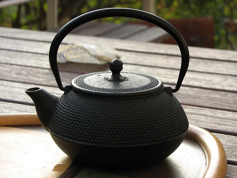Cast iron teapot named Tetsubin is popular in Japan
