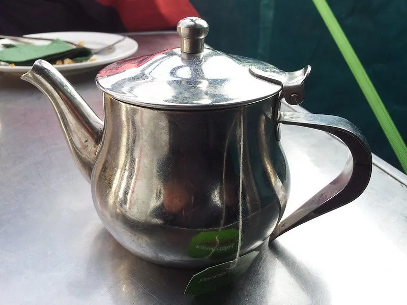The modern style stainless steel teapots