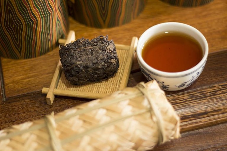 Tibetan tea sold in a brick tea style
