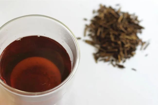 Hojicha's infusion shows brown but it still belongs to green tea