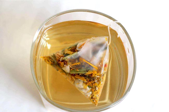 the mixed herbal tea bag has already blended all the ingredients in the right proportion