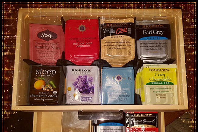 a dark and dry drawer is a nice place for tea storage