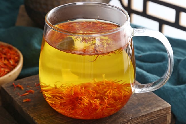 Pure safflower tea tastes a little bitter