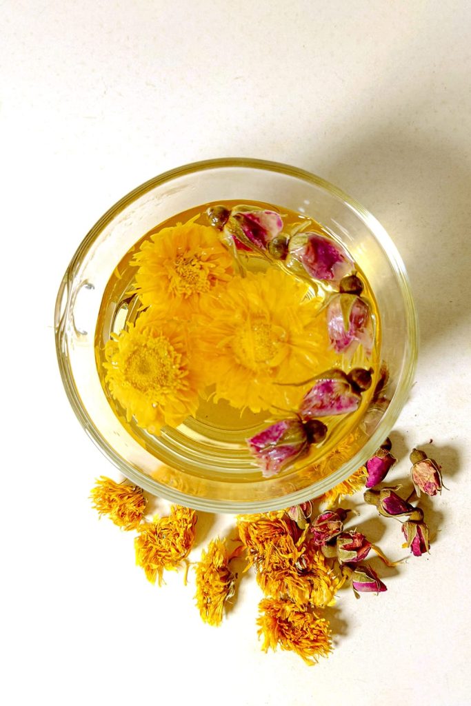 calendula rose tea